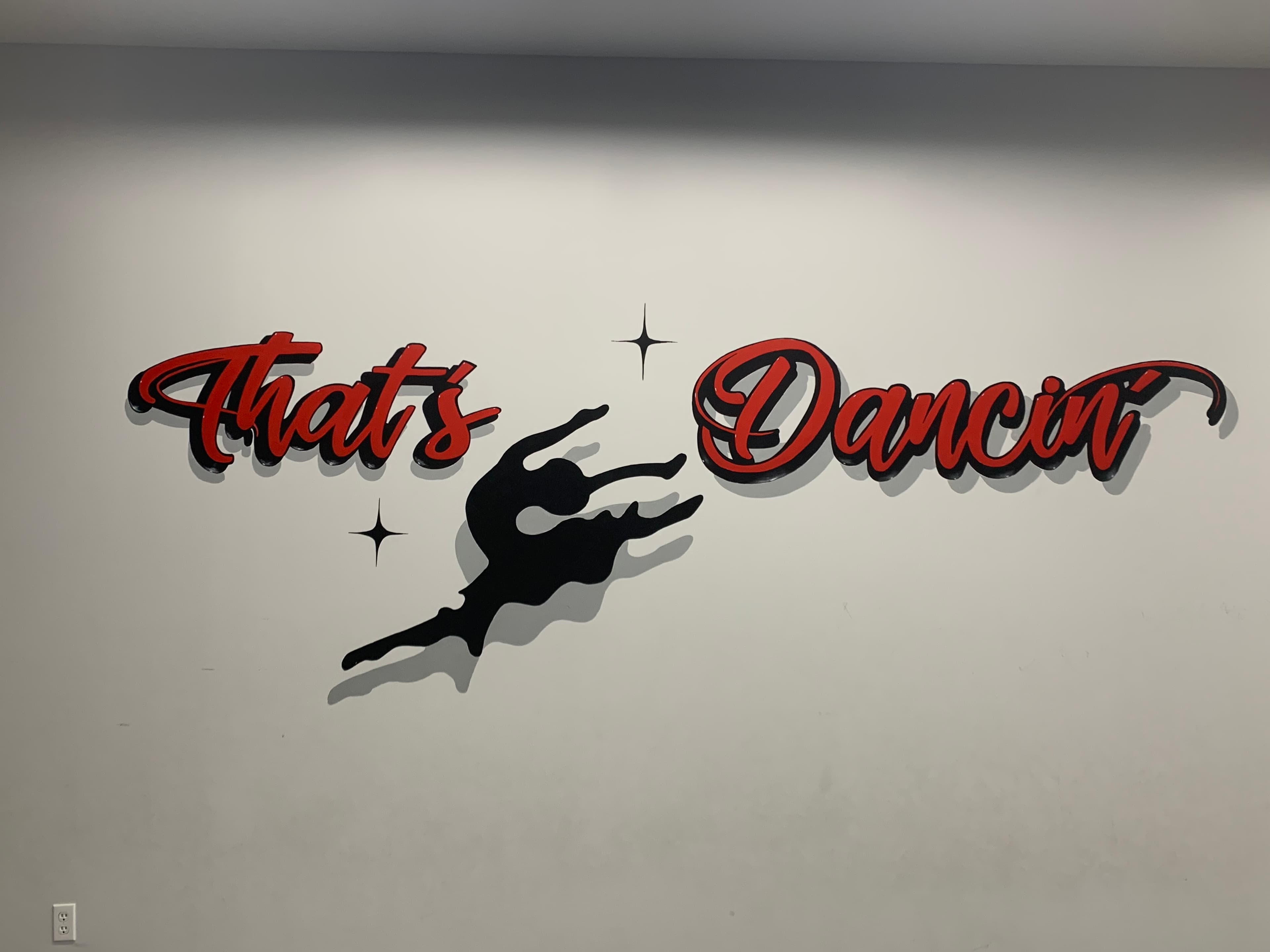 That’s Dancin’ wall mural inside the studio