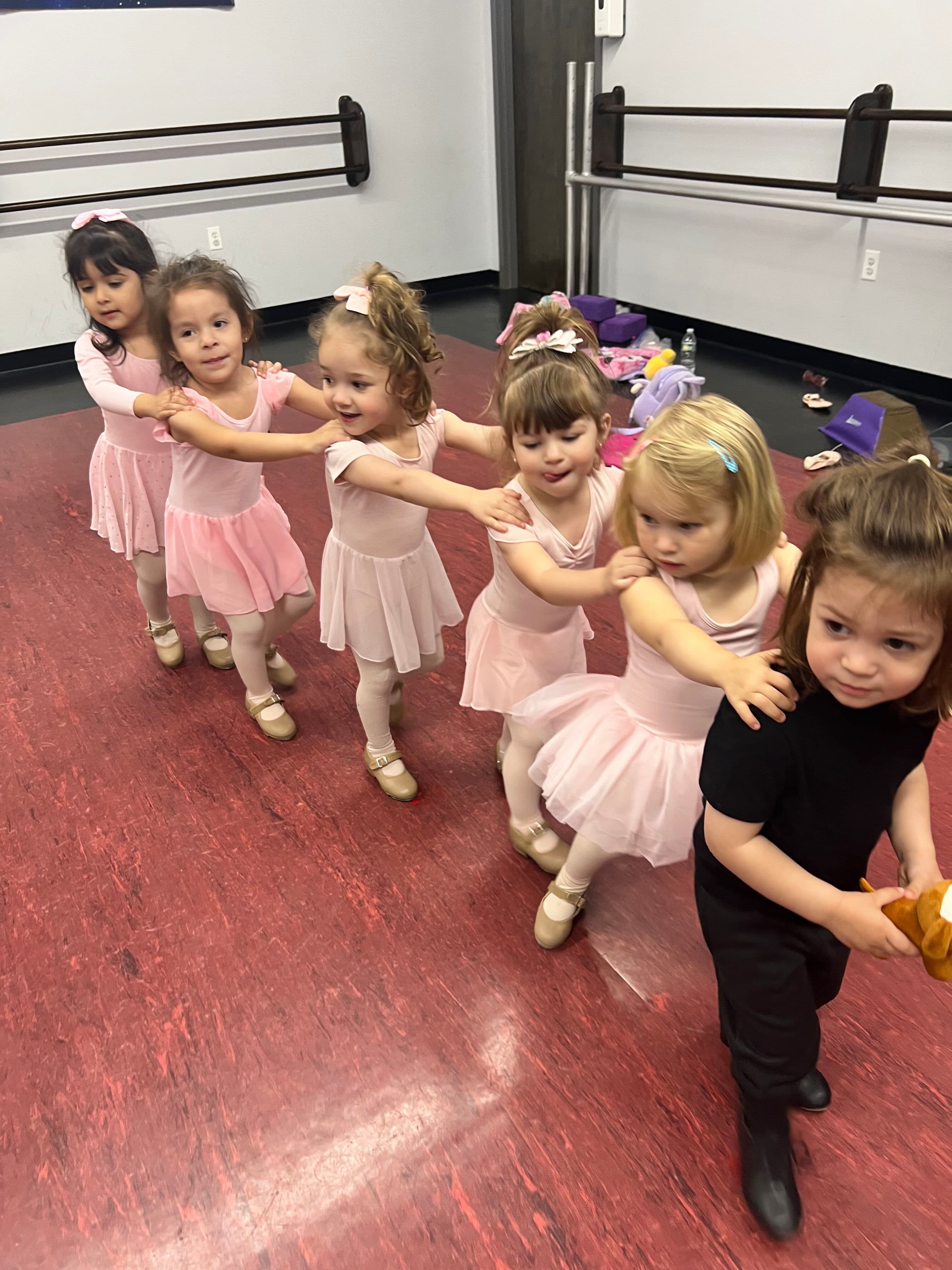 Young dancers participating in a creative movement class
